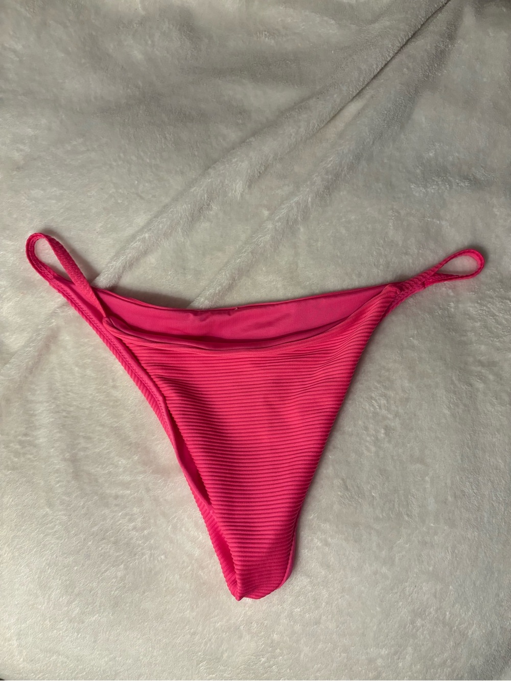 Amazon Hot Pink Ribbed Bikini Bottom